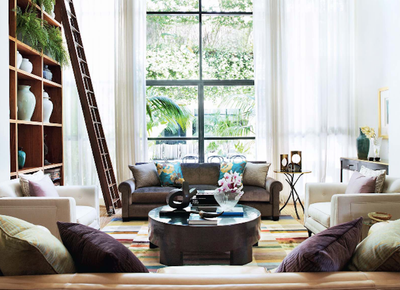  Tropical Living Room. Bayside House by Brendan Wong Design.