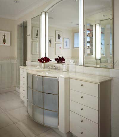  French Family Home Bathroom. East Lake Shore Drive Apartment II by Bruce Fox Design.