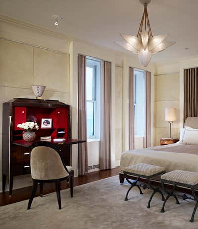  French Family Home Bedroom. East Lake Shore Drive Apartment II by Bruce Fox Design.
