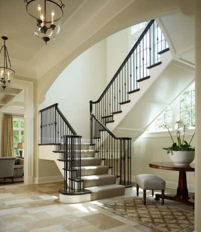  Transitional Family Home Entry and Hall. Glencoe Residence by Bruce Fox Design.