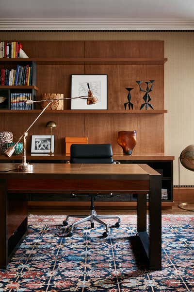  Mid-Century Modern Family Home Office and Study. New York Townhouse by Hugh Leslie Ltd.