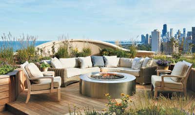 Contemporary Patio and Deck. Lakeview Avenue Apartment by Bruce Fox Design.