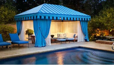  Beach Style Mixed Use Patio and Deck. North Shore Estate Tented Pool House by Bruce Fox Design.