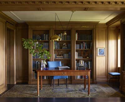  Hollywood Regency Apartment Office and Study. Central Park Pied-a-Terre by Tammy Connor Interior Design.