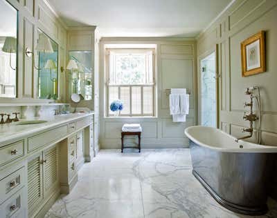  Transitional Family Home Bathroom. Patterson Carr House by Tammy Connor Interior Design.