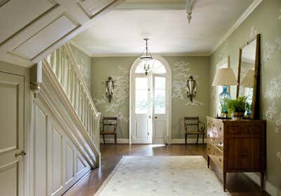  Transitional Family Home Entry and Hall. Patterson Carr House by Tammy Connor Interior Design.