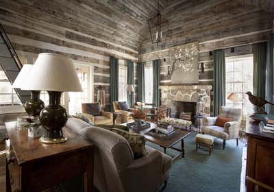  Rustic Country House Living Room. Sewanee Cabin by Tammy Connor Interior Design.