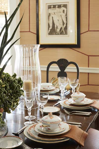 Transitional Mixed Use Dining Room. Showhouses by Tammy Connor Interior Design.