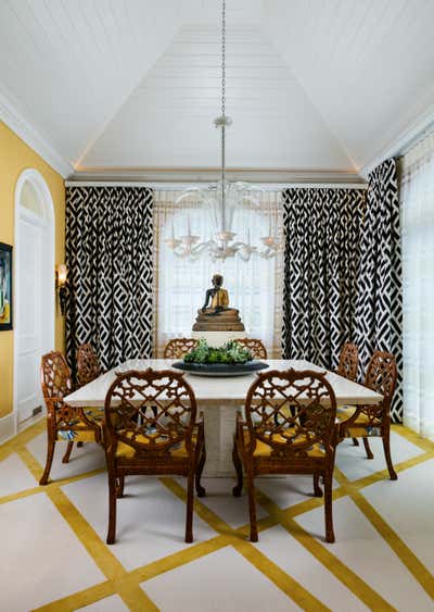 Transitional Beach House Dining Room. Florida Beach House by MMB Studio.