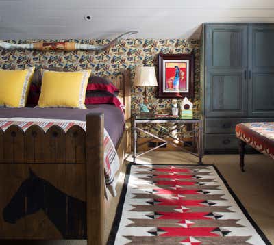  Western Family Home Bedroom. Colorado Country Retreat by MMB Studio.