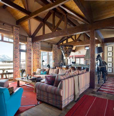  Western Family Home Living Room. Colorado Country Retreat by MMB Studio.