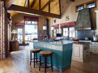  Western Family Home Kitchen. Colorado Country Retreat by MMB Studio.