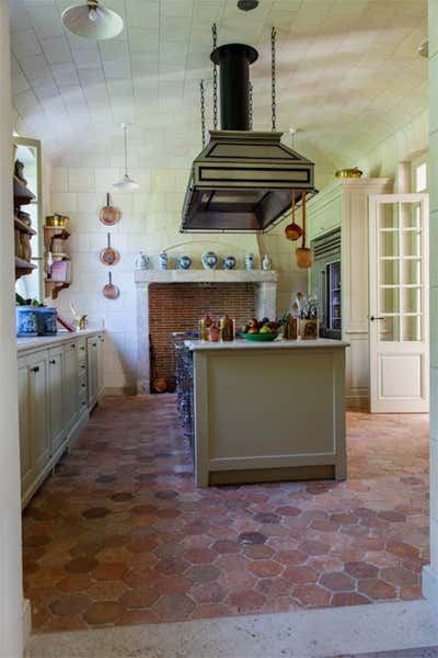  Mid-Century Modern Industrial Country House Kitchen. Rustic Castle by Tino Zervudachi - Paris.