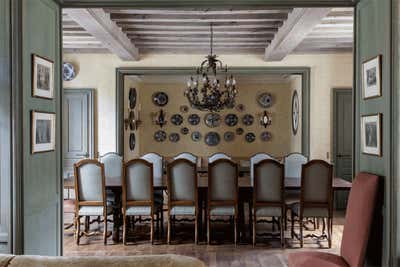  Traditional Country House Dining Room. Rustic Castle by Tino Zervudachi - Paris.