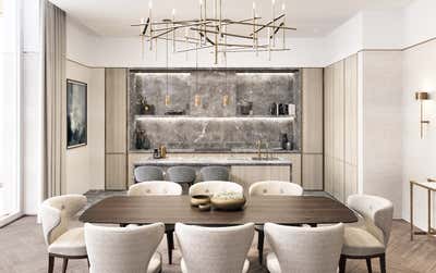  Eclectic Apartment Dining Room. One Trinity Place Penthouse by 1508 London.