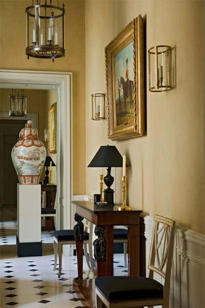  Traditional Family Home Entry and Hall. Royal Paris Mansion by Tino Zervudachi - Paris.