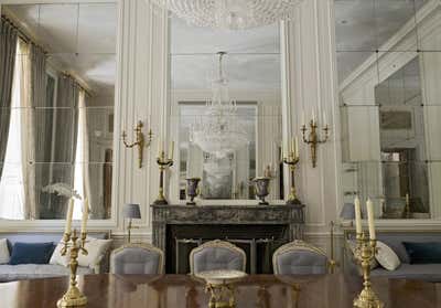  Transitional Family Home Dining Room. Royal Paris Mansion by Tino Zervudachi - Paris.