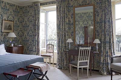  French Family Home Bedroom. Royal Paris Mansion by Tino Zervudachi - Paris.