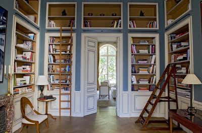  French Family Home Office and Study. Royal Paris Mansion by Tino Zervudachi - Paris.
