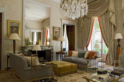  Traditional Family Home Living Room. Royal Paris Mansion by Tino Zervudachi - Paris.