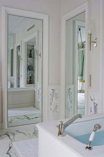  French Family Home Bathroom. Royal Paris Mansion by Tino Zervudachi - Paris.