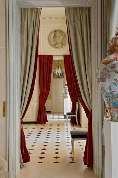  French Family Home Entry and Hall. Royal Paris Mansion by Tino Zervudachi - Paris.