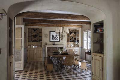  French Rustic Country House Dining Room. Saint Tropez Country Home by Tino Zervudachi - Paris.