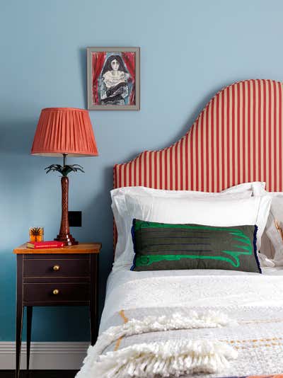  Eclectic Apartment Bedroom. Paddington Pied-à-Terre by Beata Heuman Ltd.