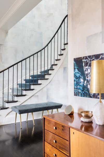  Mid-Century Modern Family Home Entry and Hall. San Francisco Residence by Drew McGukin Interiors.