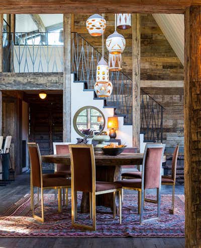  Bohemian Family Home Dining Room. Topanga Canyon by Hammer and Spear.