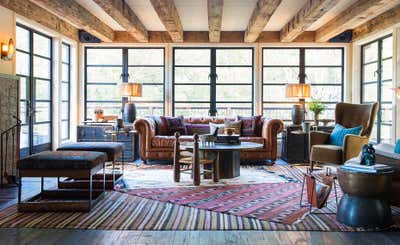  Bohemian Rustic Family Home Living Room. Topanga Canyon by Hammer and Spear.