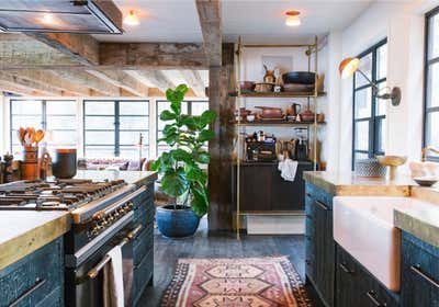  Bohemian Industrial Family Home Kitchen. Topanga Canyon by Hammer and Spear.