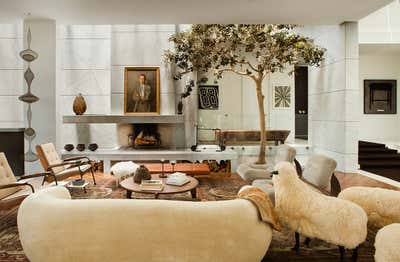  Mid-Century Modern Family Home Living Room. Trousdale Home by Clements Design.