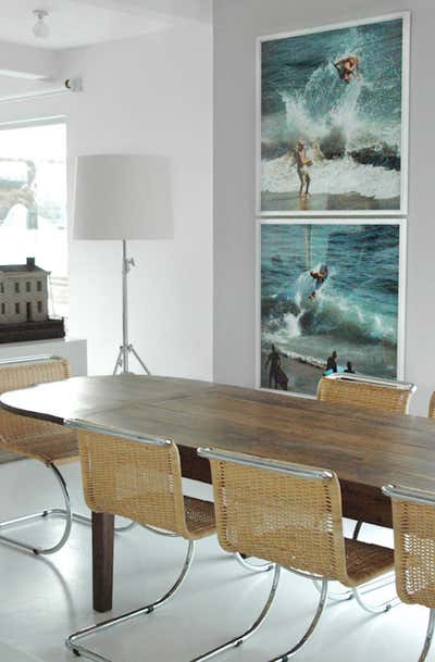  Contemporary Beach Style Apartment Dining Room. Santa Monica Loft by Clements Design.