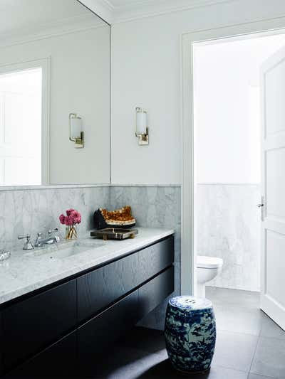  Transitional Family Home Bathroom. Rose Bay House by Greg Natale.