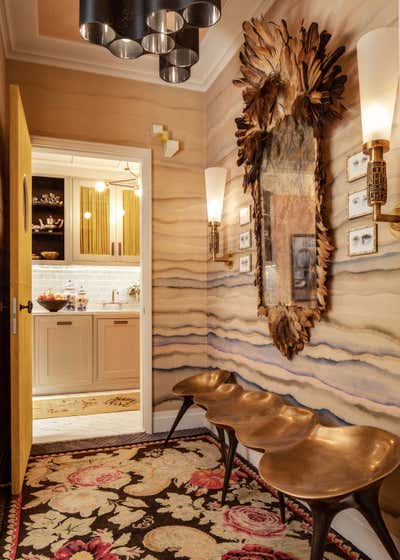  Hollywood Regency Entry and Hall. Kips Bay by Wesley Moon Inc..