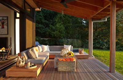 Beach Style Vacation Home Patio and Deck. Sag Harbor Indoor Outdoor Modern Abode  by Allison Babcock LLC.
