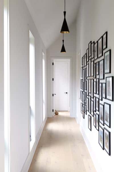  Mid-Century Modern Vacation Home Entry and Hall. Sag Harbor Indoor Outdoor Modern Abode  by Allison Babcock LLC.