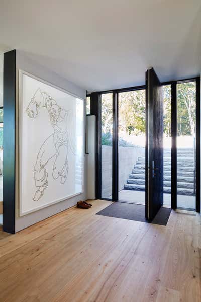  Contemporary Vacation Home Entry and Hall. Sag Harbor Retreat by Leroy Street Studio.
