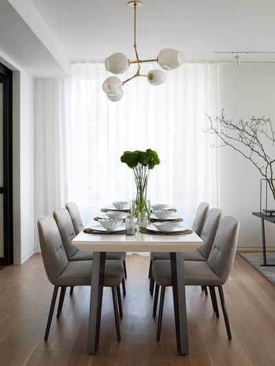  Contemporary Apartment Dining Room. New York Pied-a-Terre by Leroy Street Studio.