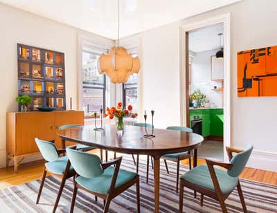  Mid-Century Modern Apartment Dining Room. Chelsea Apartment by Andrew Franz Architect PLLC.