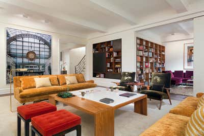  Mid-Century Modern Apartment Dining Room. Park Avenue Duplex by Andrew Franz Architect PLLC.