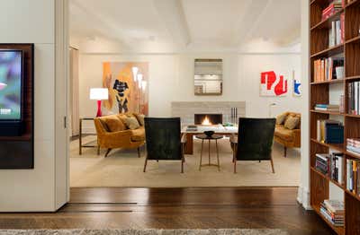  Mid-Century Modern Apartment Living Room. Park Avenue Duplex by Andrew Franz Architect PLLC.