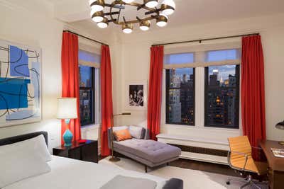  Mid-Century Modern Apartment Bedroom. Park Avenue Duplex by Andrew Franz Architect PLLC.