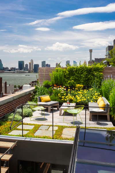  Industrial Apartment Patio and Deck. Tribeca Loft by Andrew Franz Architect PLLC.
