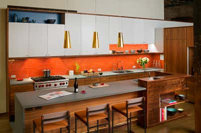  Mid-Century Modern Apartment Kitchen. Tribeca Loft by Andrew Franz Architect PLLC.