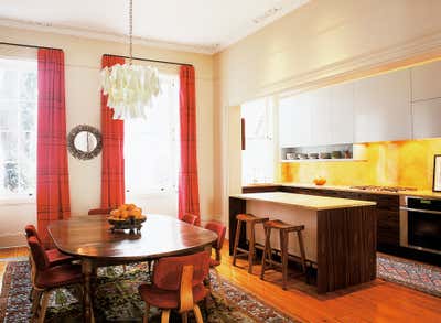  Mid-Century Modern Apartment Dining Room. Village Townhouse by Andrew Franz Architect PLLC.