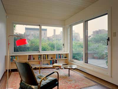 Mid-Century Modern Office and Study. Village Townhouse by Andrew Franz Architect PLLC.
