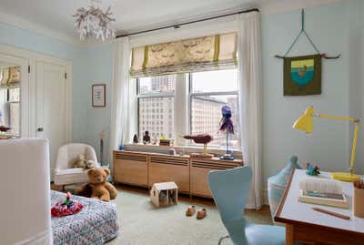  Mid-Century Modern Apartment Children's Room. West End Avenue Duplex by Andrew Franz Architect PLLC.
