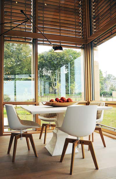  Contemporary Vacation Home Dining Room. Summer House in Cape Cod by Leroy Street Studio.